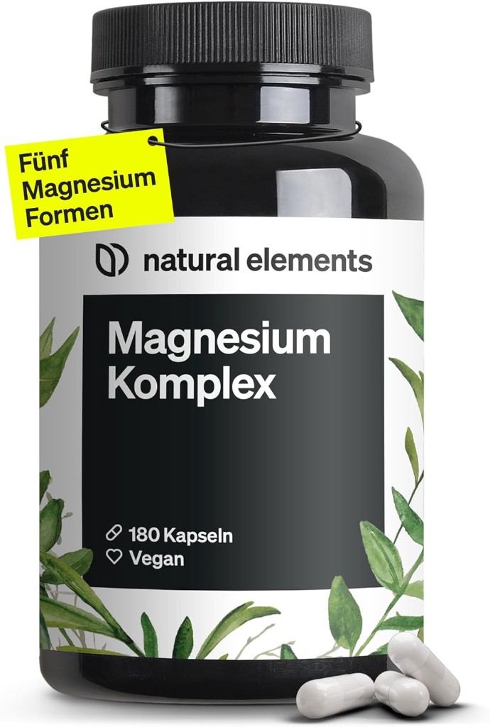 Natural Elements Magnesium Komplex mit fünf Magnesiumformen als abendliche Unterstützung bei innerer Unruhe